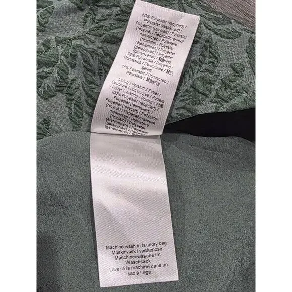 GANNI Organza Mini Dress Size 36 Myrtle Jacquard Balloon coquette fairy A004055 - Picture 11 of 13